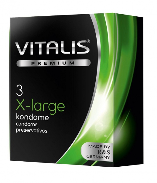Презервативы увеличенного размера VITALIS PREMIUM x-large - 3 шт. - Vitalis - купить с доставкой в Элисте