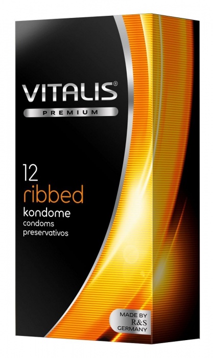 Ребристые презервативы VITALIS PREMIUM ribbed - 12 шт. - Vitalis - купить с доставкой в Элисте