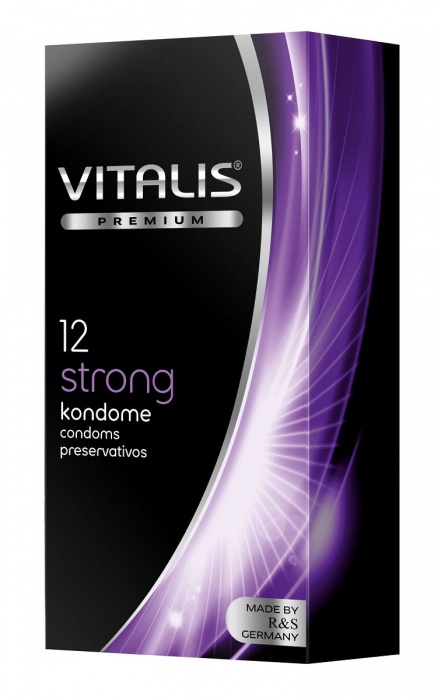 Презервативы с утолщённой стенкой VITALIS PREMIUM strong - 12 шт. - Vitalis - купить с доставкой в Элисте