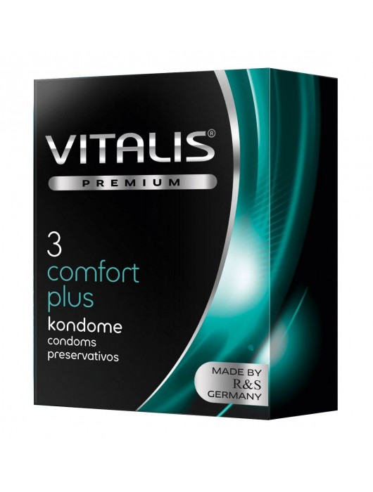 Контурные презервативы VITALIS PREMIUM comfort plus - 3 шт. - Vitalis - купить с доставкой в Элисте