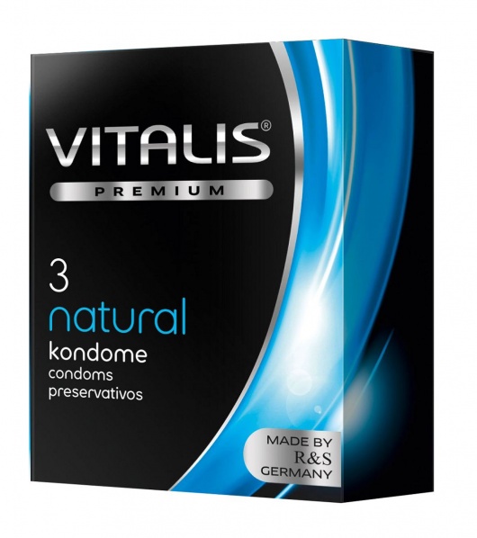 Классические презервативы VITALIS PREMIUM natural - 3 шт. - Vitalis - купить с доставкой в Элисте