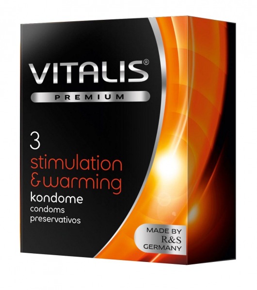 Презервативы VITALIS PREMIUM stimulation   warming с согревающим эффектом - 3 шт. - Vitalis - купить с доставкой в Элисте