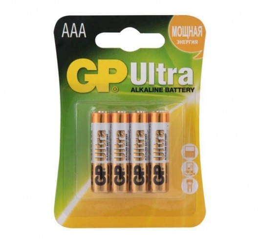 Батарейки алкалиновые GP Ultra Alkaline 24А AАA/LR03 - 4 шт. - Элементы питания - купить с доставкой в Элисте