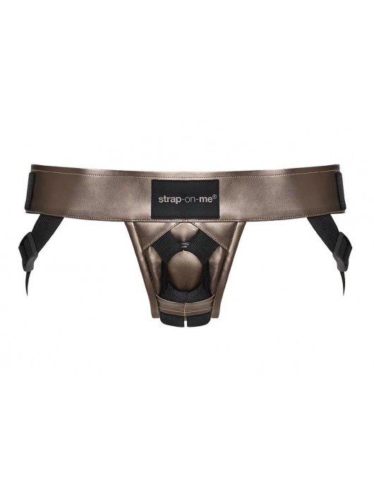 Бронзовый пояс для насадок Curious Harness - Strap-on-me - купить с доставкой в Элисте