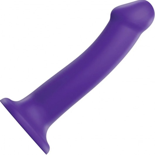 Фиолетовый фаллоимитатор-насадка Strap-On-Me Dildo Dual Density size L - 19 см. - Strap-on-me - купить с доставкой в Элисте