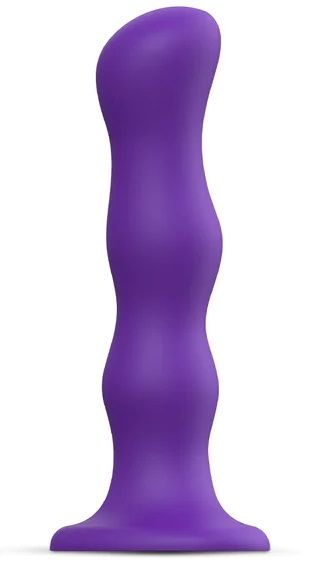 Фиолетовая насадка Strap-On-Me Dildo Geisha Balls size M - Strap-on-me - купить с доставкой в Элисте