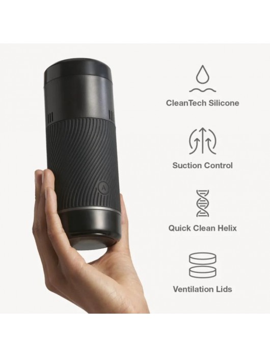 Черный мастурбатор с контролем всасывания Arcwave Pow Stroker - Arcwave - в Элисте купить с доставкой