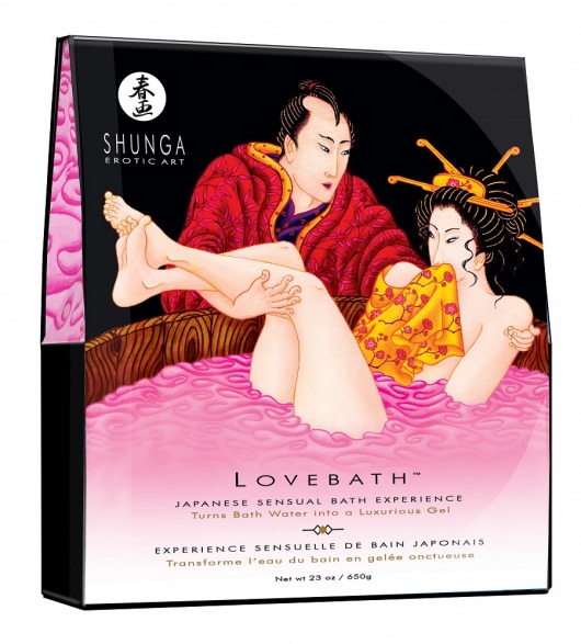 Соль для ванны Lovebath Dragon Fruit, превращающая воду в гель - 650 гр. - Shunga - купить с доставкой в Элисте