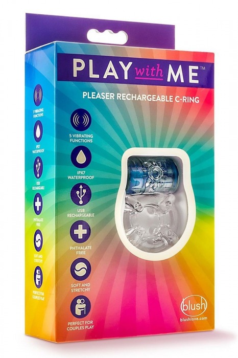Фиолетовое эрекционное виброкольцо Pleaser Rechargeable C-Ring - Blush Novelties - в Элисте купить с доставкой