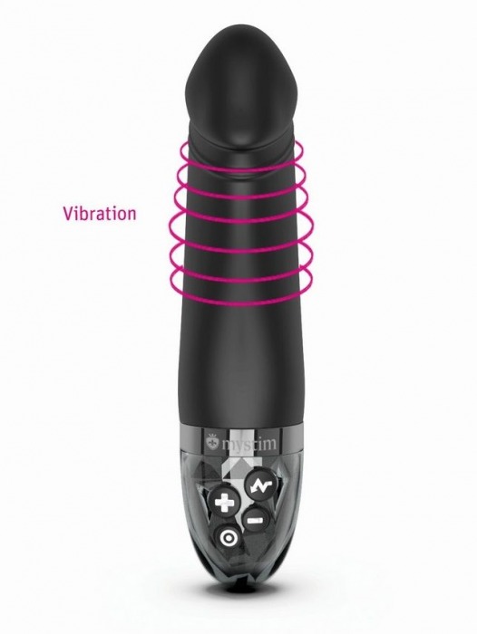 Черный вибратор с электростимуляцией Real Deal Neal - 16,5 см. - MyStim - купить с доставкой в Элисте