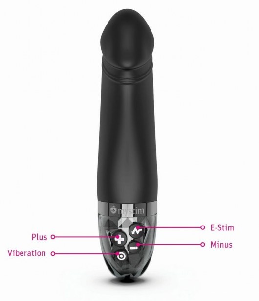 Черный вибратор с электростимуляцией Real Deal Neal - 16,5 см. - MyStim - купить с доставкой в Элисте