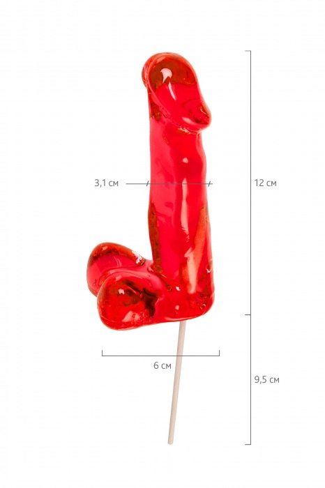 Красный леденец в форме члена со вкусом виски - 173 гр. - Sosuчki - купить с доставкой в Элисте
