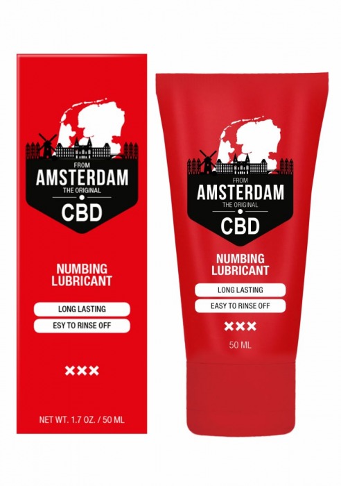 Пролонгирующий лубрикант Numbing CBD from Amsterdam - 50 мл. - Shots Media BV - купить с доставкой в Элисте