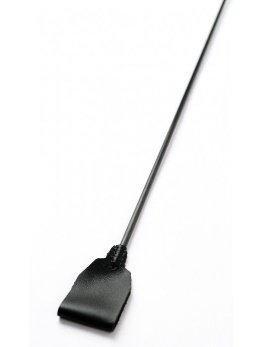 Черный кожаный стек с гладкой ручкой - 55 см. - Crazy Handmade - купить с доставкой в Элисте