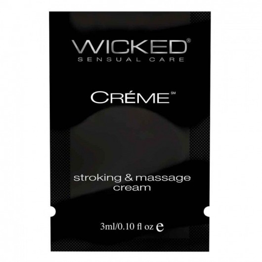 Крем для массажа и мастурбации Wicked Stroking and Massage Creme - 3 мл. - Wicked - купить с доставкой в Элисте