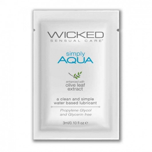 Легкий лубрикант на водной основе Wicked Simply AQUA - 3 мл. - Wicked - купить с доставкой в Элисте