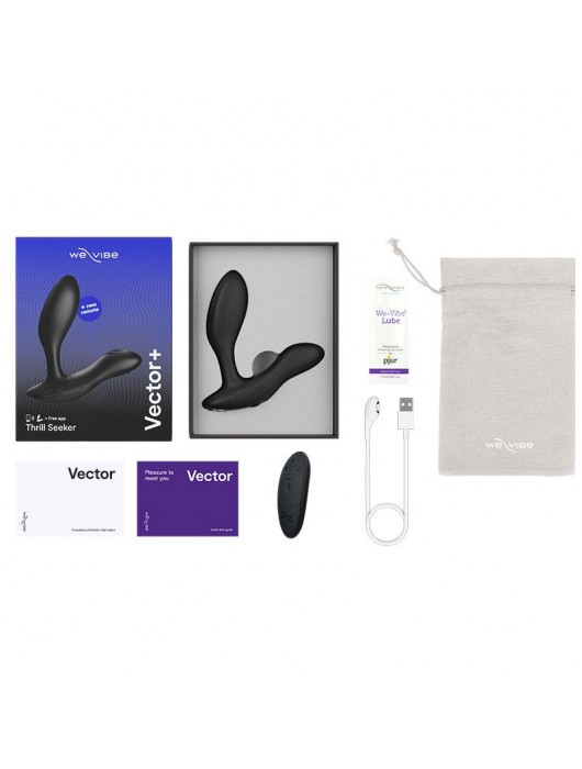 Черный анальный вибратор We-Vibe Vector+ - We-vibe - в Элисте купить с доставкой