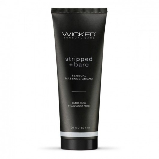 Массажный легкий крем WICKED Stripped plus Bare - 120 мл. - Wicked - купить с доставкой в Элисте