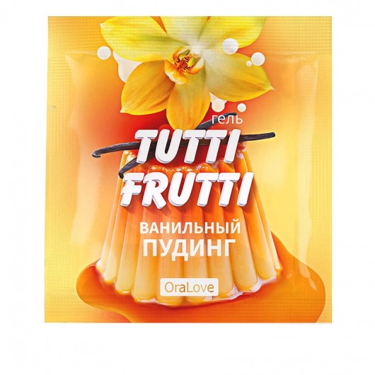 Пробник гель-смазки Tutti-frutti со вкусом ванильного пудинга - 4 гр. - Биоритм - купить с доставкой в Элисте