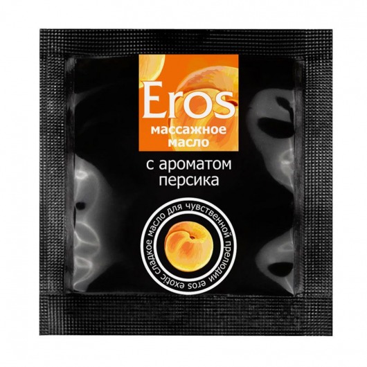 Саше массажного масла Eros exotic с ароматом персика - 4 гр. - Биоритм - купить с доставкой в Элисте