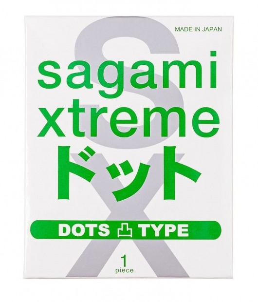 Презерватив Sagami Xtreme Type-E с точками - 1 шт. - Sagami - купить с доставкой в Элисте