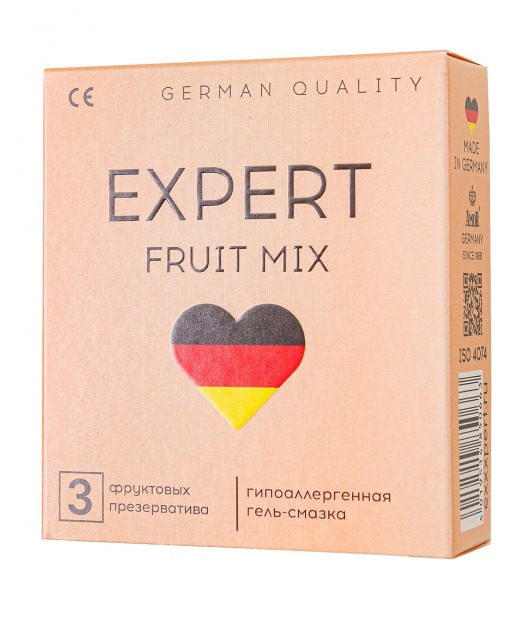 Ароматизированные презервативы EXPERT Fruit Mix - 3 шт. - Expert - купить с доставкой в Элисте