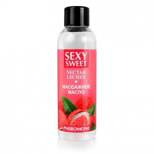 Массажное масло Sexy Sweet Nectar Lychee с феромонами и ароматом личи - 75 мл. - Биоритм - купить с доставкой в Элисте