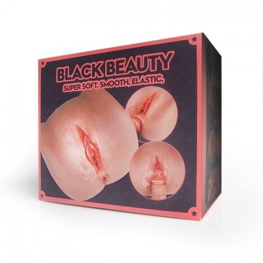 Мастурбатор Black Beauty - вагина и анус - S-HANDE - в Элисте купить с доставкой