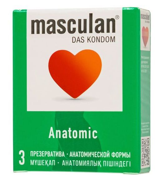 Презервативы анатомической формы Masculan Anatomic - 3 шт. - Masculan - купить с доставкой в Элисте