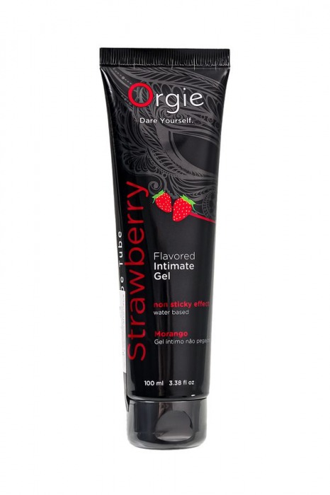 Интимный гель на водной основе Lube Tube Strawberry с клубничным вкусом - 100 мл. - ORGIE - купить с доставкой в Элисте