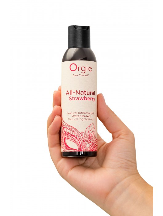 Интимный гель на водной основе All-Natural Strawberry с ароматом клубники - 150 мл. - ORGIE - купить с доставкой в Элисте