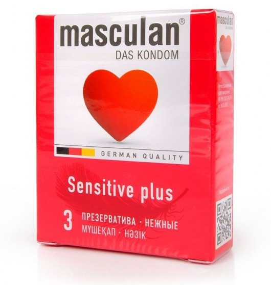 Презервативы Masculan Sensitive plus - 3 шт. - Masculan - купить с доставкой в Элисте