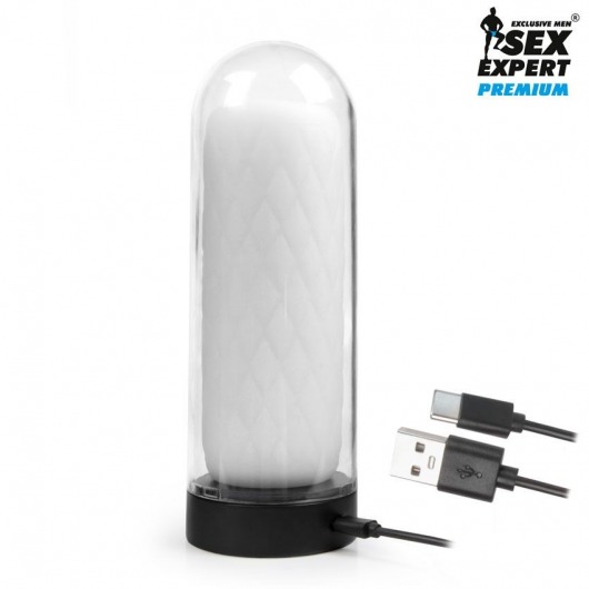 Оригинальный мастурбатор в колбе с нагревом - Sex Expert - в Элисте купить с доставкой