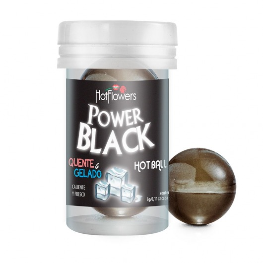 Интимный гель Power Black Hot Ball с охлаждающе-разогревающим эффектом (2 шарика по 3 гр.) - HotFlowers - купить с доставкой в Элисте