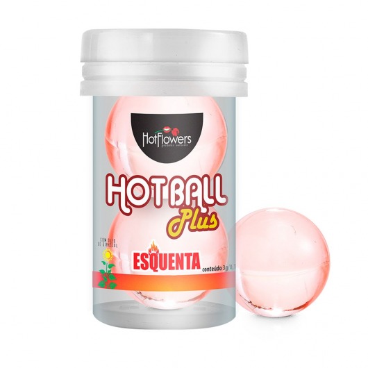 Лубрикант на масляной основе Hot Ball Plus с разогревающим эффектом (2 шарика по 3 гр.) - HotFlowers - купить с доставкой в Элисте