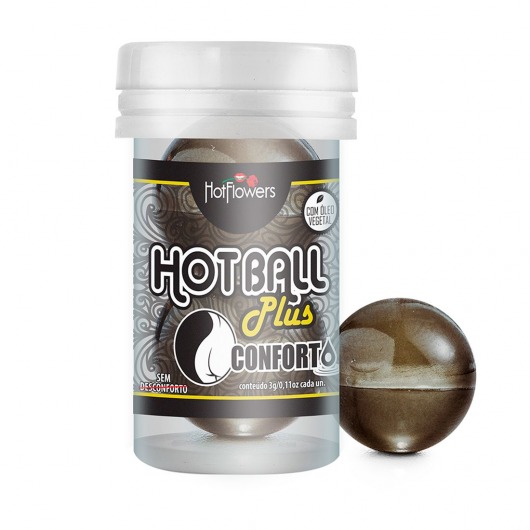 Анальный лубрикант на масляной основе Hot Ball Plus Conforto (2 шарика по 3 гр.) - HotFlowers - купить с доставкой в Элисте