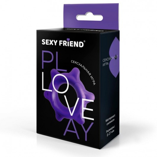 Фиолетовое эрекционное кольцо с шипиками - 1137 - в Элисте купить с доставкой