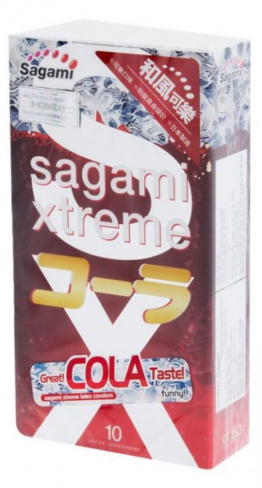 Ароматизированные презервативы Sagami Xtreme COLA - 10 шт. - Sagami - купить с доставкой в Элисте