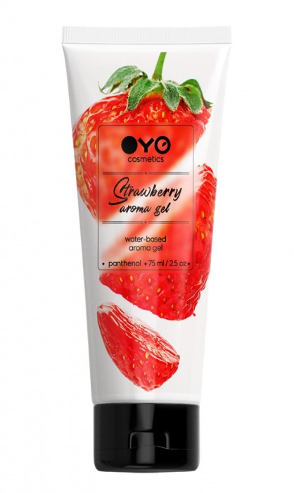 Лубрикант на водной основе OYO Aroma Gel Strawberry с ароматом клубники - 75 мл. - OYO - купить с доставкой в Элисте