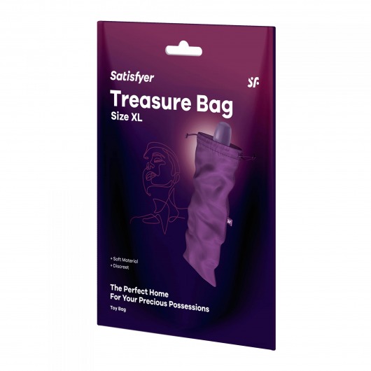 Фиолетовый мешочек для хранения игрушек Treasure Bag XL - Satisfyer - купить с доставкой в Элисте