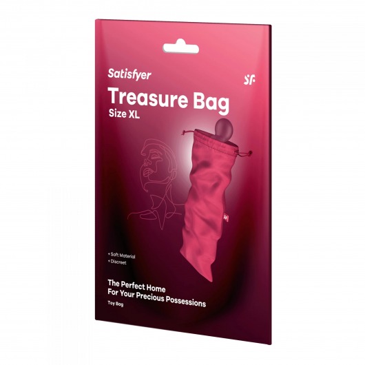 Розовый мешочек для хранения игрушек Treasure Bag XL - Satisfyer - купить с доставкой в Элисте