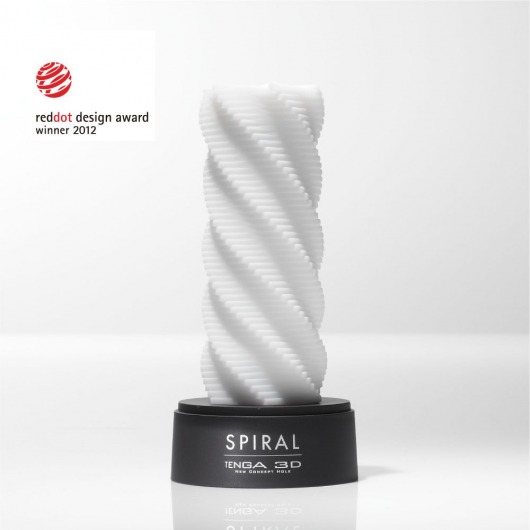 Белый 3D мастурбатор SPIRAL - Tenga - в Элисте купить с доставкой