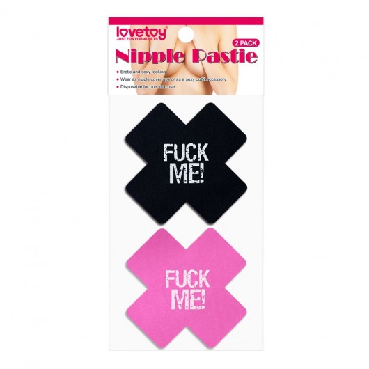 Набор из 2 пар пэстисов Cross Pattern Nipple Pasties - Lovetoy - купить с доставкой в Элисте