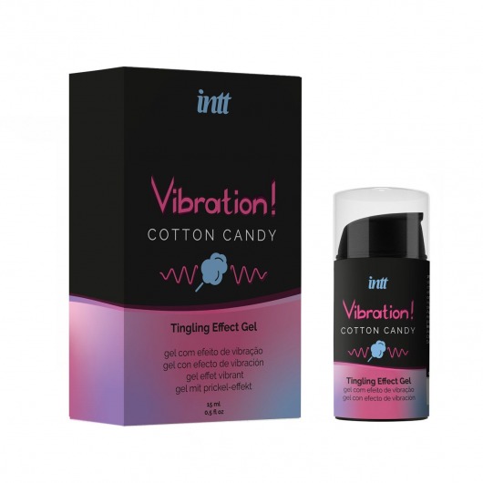 Жидкий вибратор Vibration Cotton Candy с ароматом сахарной ваты - 15 мл. - INTT - купить с доставкой в Элисте