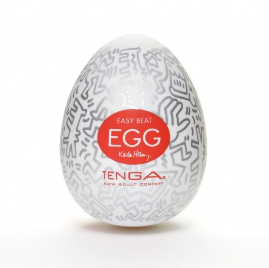 Мастурбатор-яйцо Keith Haring EGG PARTY - Tenga - в Элисте купить с доставкой