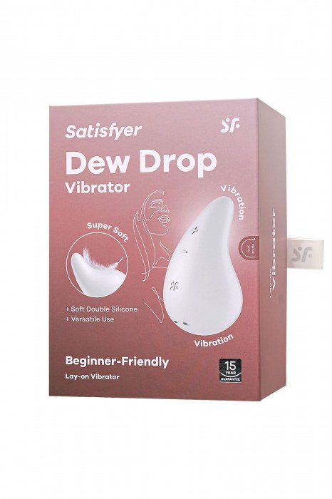 Белый вибромассажер в форме капли Dew Drop - Satisfyer