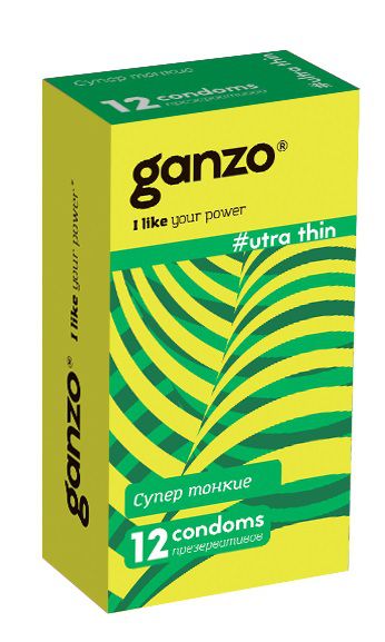 Ультратонкие презервативы Ganzo Ultra thin - 12 шт. - Ganzo - купить с доставкой в Элисте