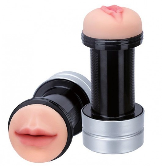 Двусторонний мастурбатор REALSTUFF 2 IN 1 HUMMER MOUTH   VAGINA - ротик и вагина - Dream Toys - в Элисте купить с доставкой