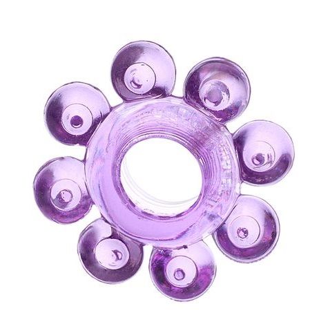 Мягкая фиолетовая гелевая насадка - Toyfa Basic - в Элисте купить с доставкой