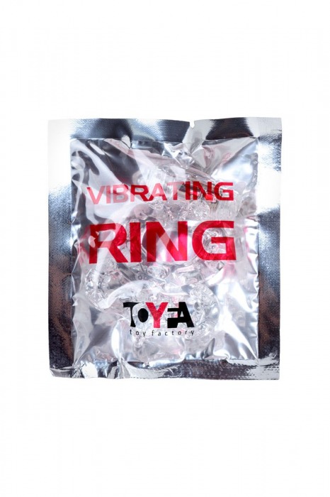 Прозрачное эрекционное кольцо с вибратором  и подхватом - Toyfa Basic - в Элисте купить с доставкой